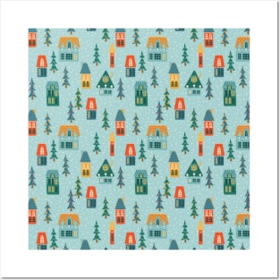 Christmas Pattern Seamless Retro Design Posters and Art